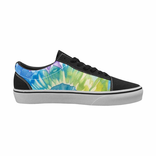 WOMEN'S Tie Dye Swirl Canvas Lace-Up Vibrant Chaos Custom Shoes