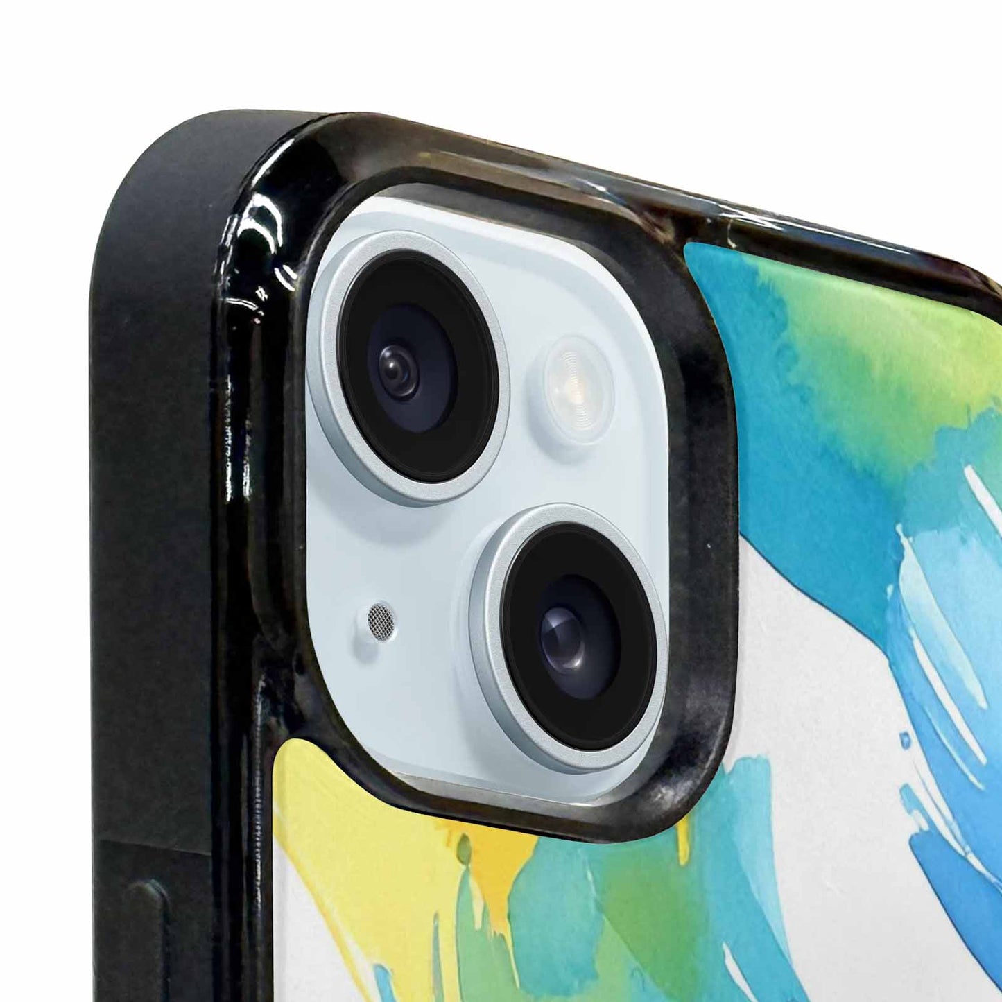 iPhone 15 Case — Trans Strong Watercolor Seamless Pattern Vibrant, Unique Phone Case Design