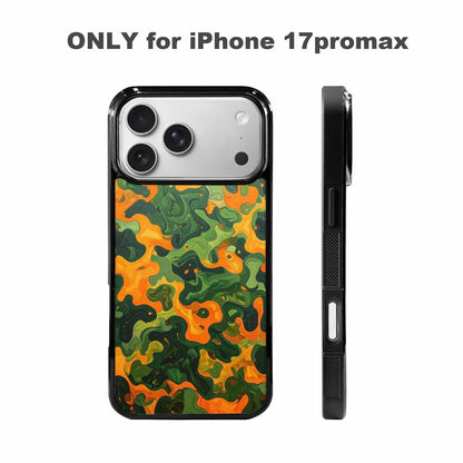 iPhone 17 Pro Max Case — Small Military Camouflage Blotch Camo, Custom Printed Phone Case