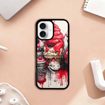 iPhone 17 Case — Ice Cream Monsters (black Original Art, Custom Designed Case Cover