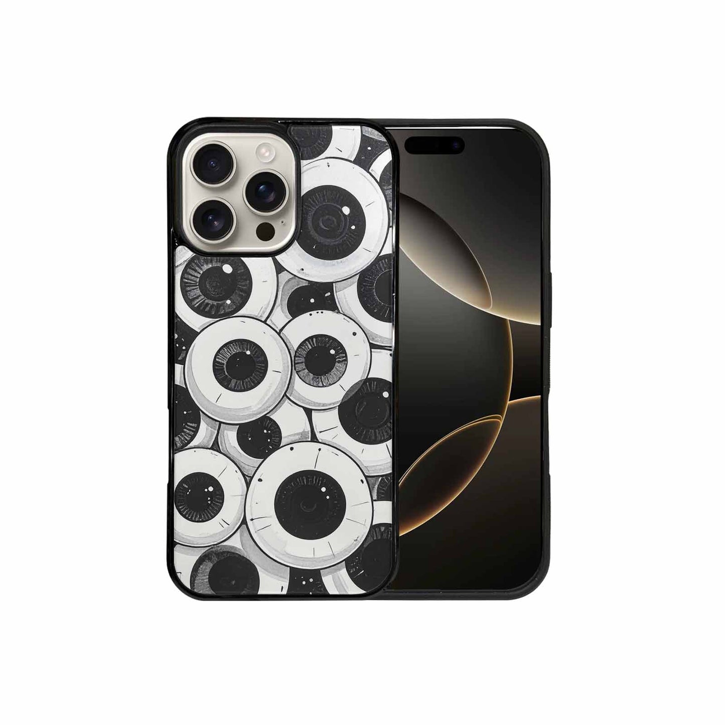 iPhone 16 Pro Max Case — Googly Cartoon Eyeballs Custom, Customized Protective Case