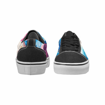 WOMEN'S Transgender Pride Flag Lace-Up Canvas Neon Fantasy Shoes