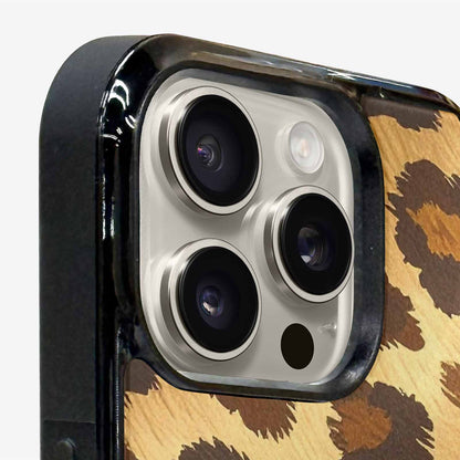 iPhone 16 Pro Max Case — Classic Leopard Print Warm Golden Tan, Custom Designed Case Cover