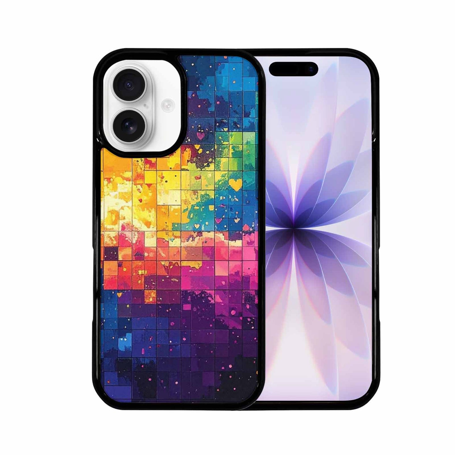 iPhone 17 Case — Pixel Art Bit Burst Original Art, Customized Protective Case