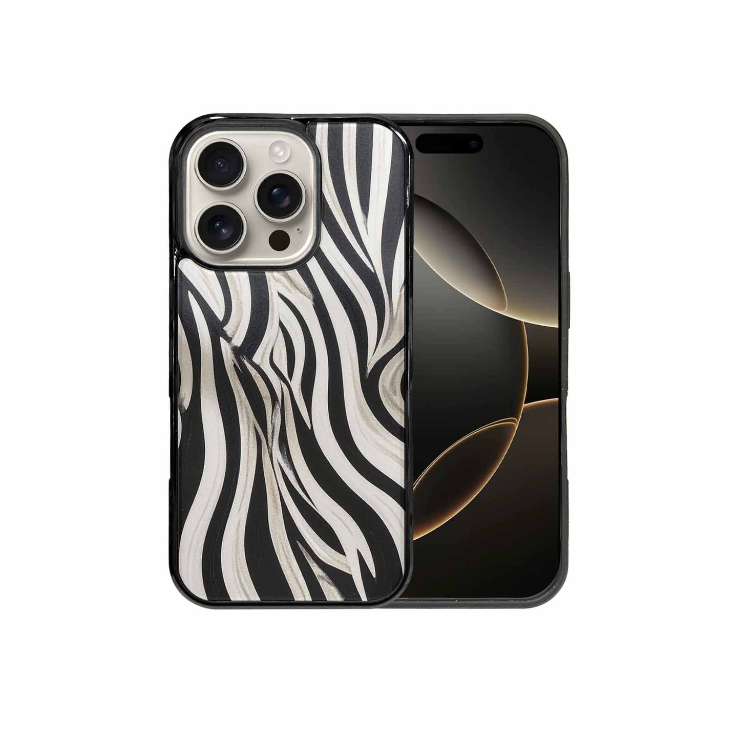 iPhone 16 Pro Case — Modern Zebra Stripe, Original Design Phone Case