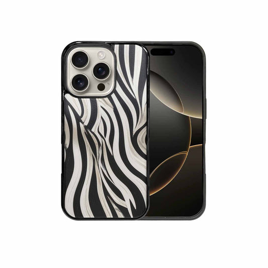 iPhone 16 Pro Case — Modern Zebra Stripe, Original Design Phone Case