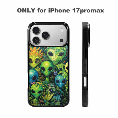 iPhone 17 Pro Max Case — Aliens Pattern Hundreds Of Alien Scifi, Custom Designed Case Cover