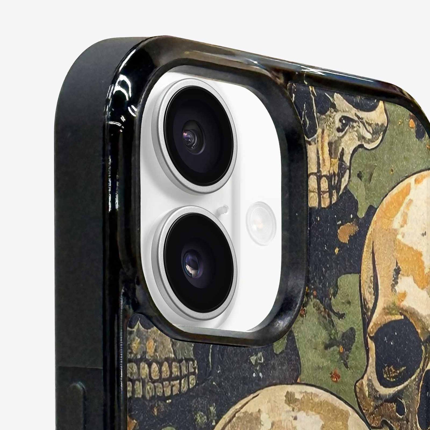 iPhone 16 Plus Case — Military Camo Skull Custom, Unique Phone Case Design