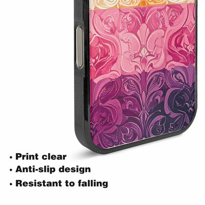 iPhone 15 Pro Max Case — Lesbian Flag Color Theme Small Rainbow, Custom Made Phone Cover