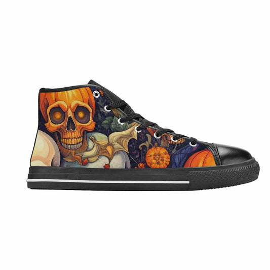 WOMEN'S Skulls - Halloween High Top Canvas Dark Academia Sneakers