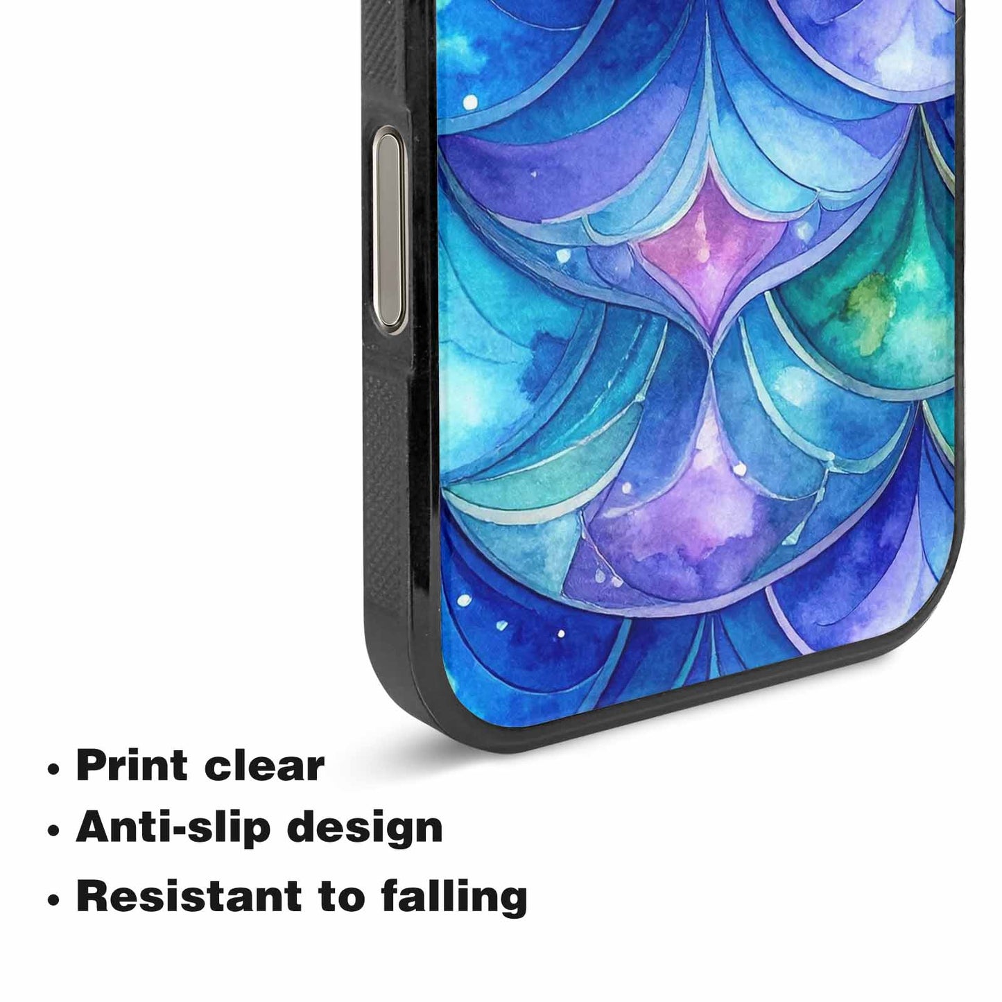 iPhone 16 Pro Max Case — Mermaid Scale Art Pattern, Original Design Phone Case