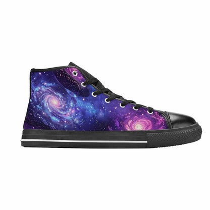 WOMEN'S Galaxy Snake Print High Top Canvas Aesthetic Sneakers