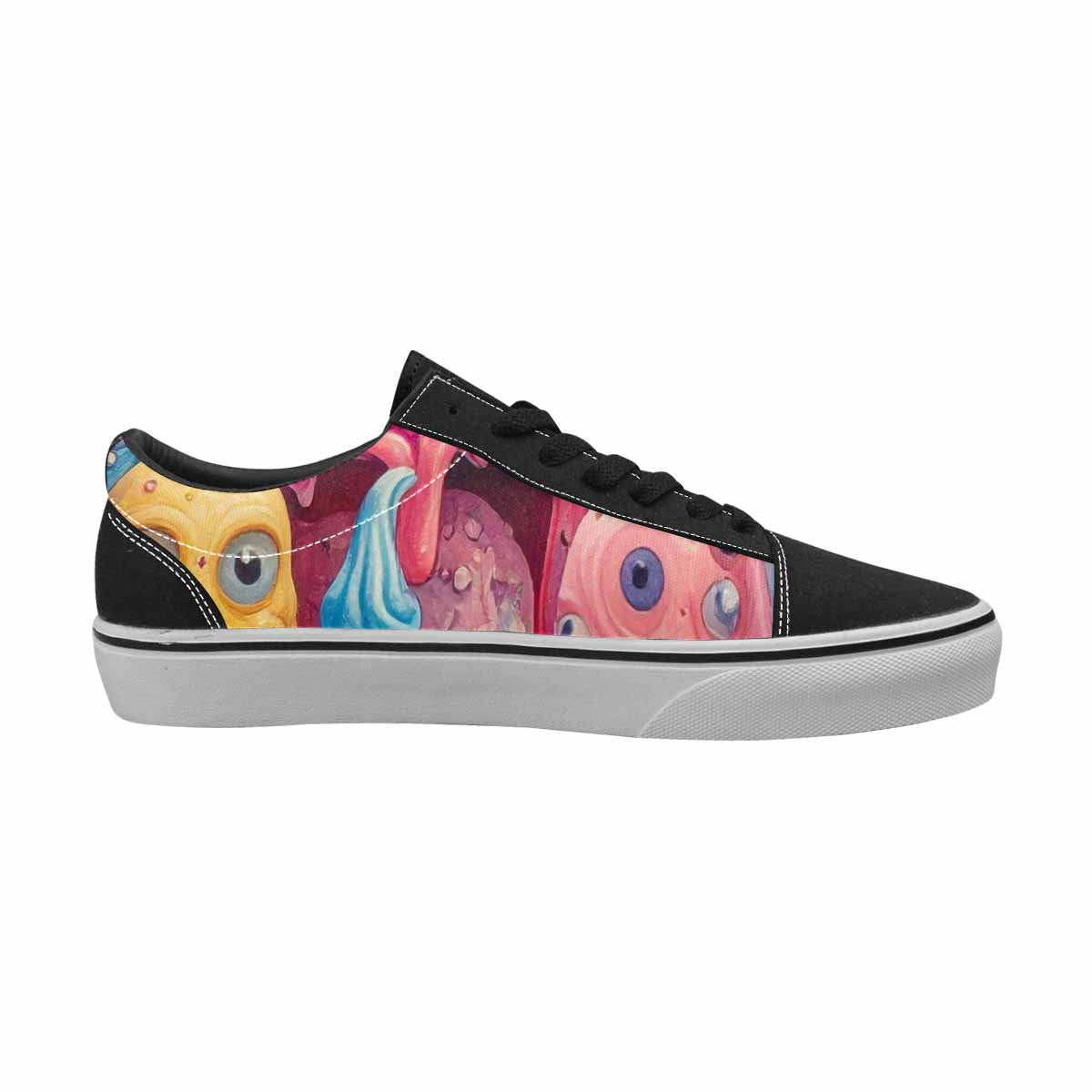 WOMEN'S Melting Ice Cream Monster Lace-Up Canvas Vivid Sneakers