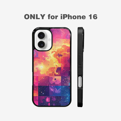 iPhone 16 Case — Cosmic Creature And Object Mashup Pattern, Personalized Phone Case