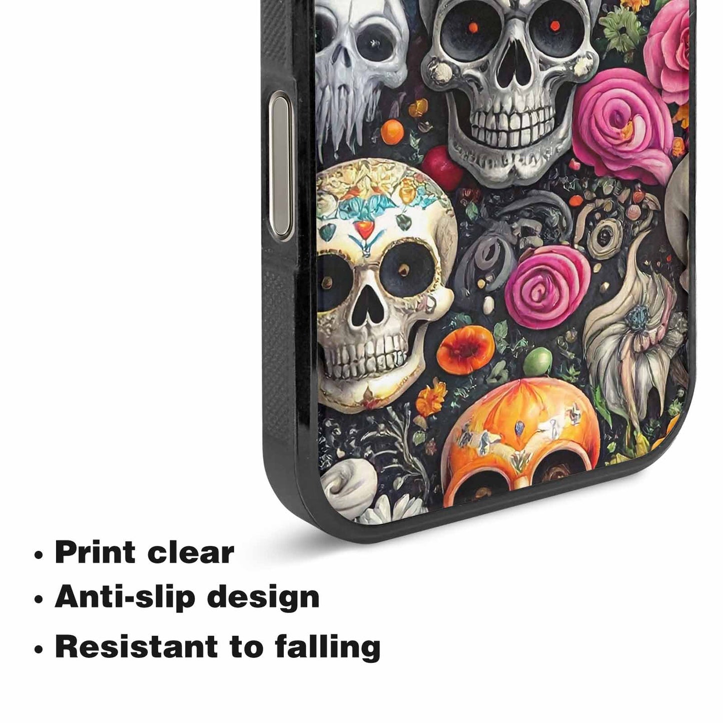 iPhone 16 Pro Max Case — Greyscale Black And White Dark Black, Custom Art Phone Cover