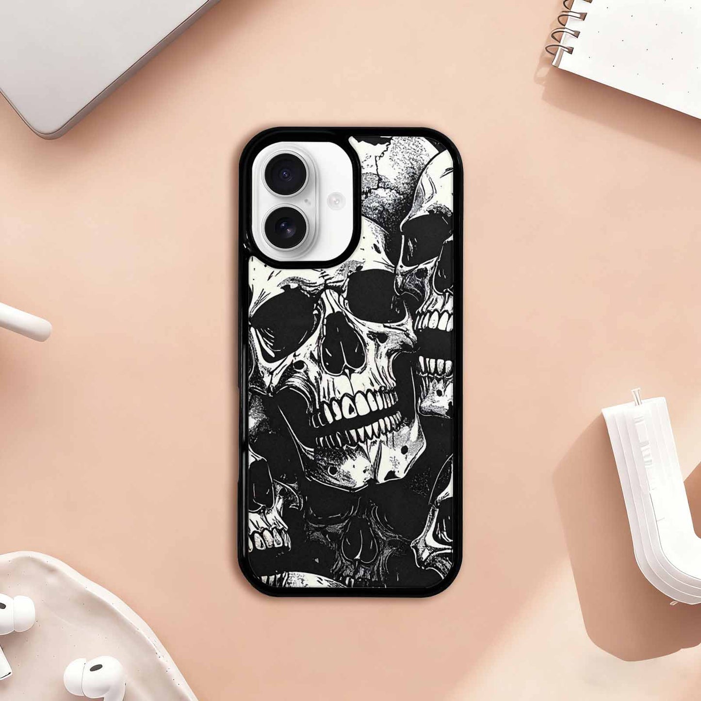 iPhone 17 Case — Skull Dark Art Gothic Print Gothic, Personalized Phone Case