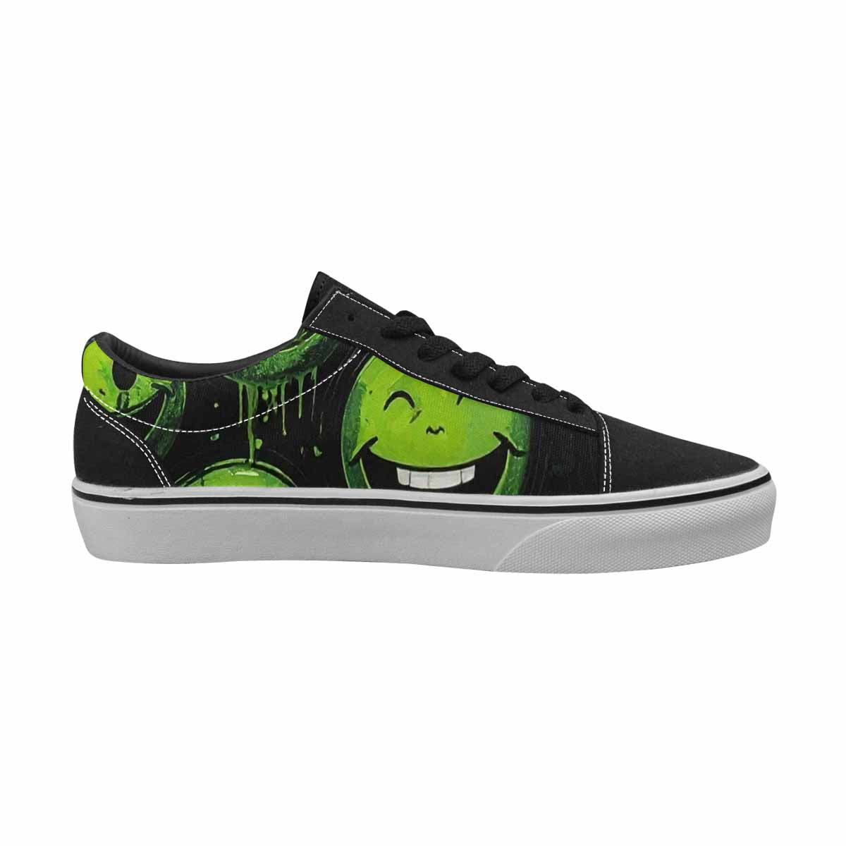 WOMEN'S Melting Moon Smiley Lace-Up Canvas Vivid Sneakers