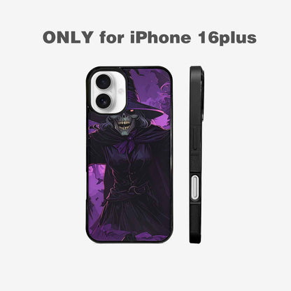 iPhone 16 Plus Case — Scary Horror Halloween Art Print Edge, Personalized Phone Case
