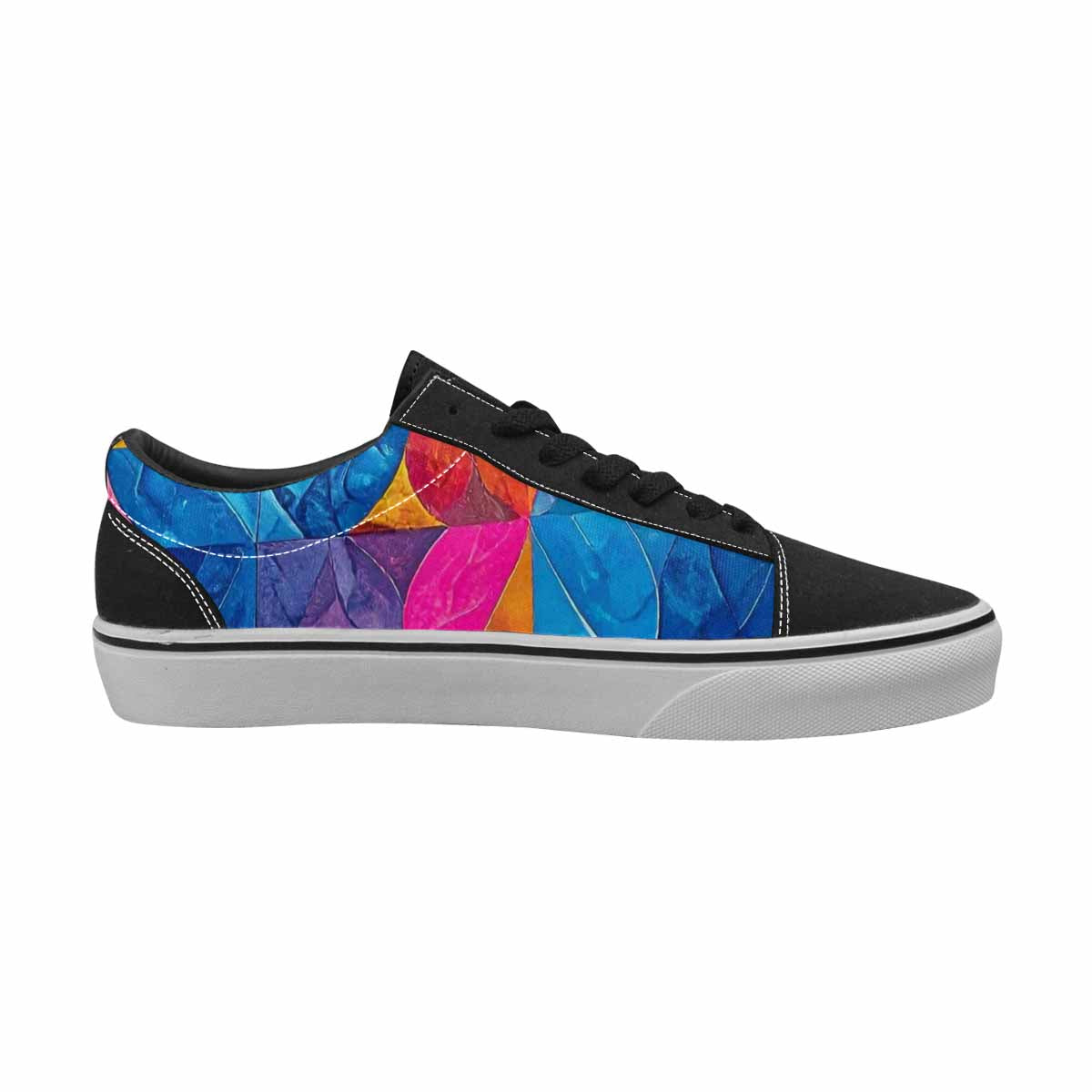 MEN'S Pansexual Flag Color Canvas Lace-Up Vivid Shoes