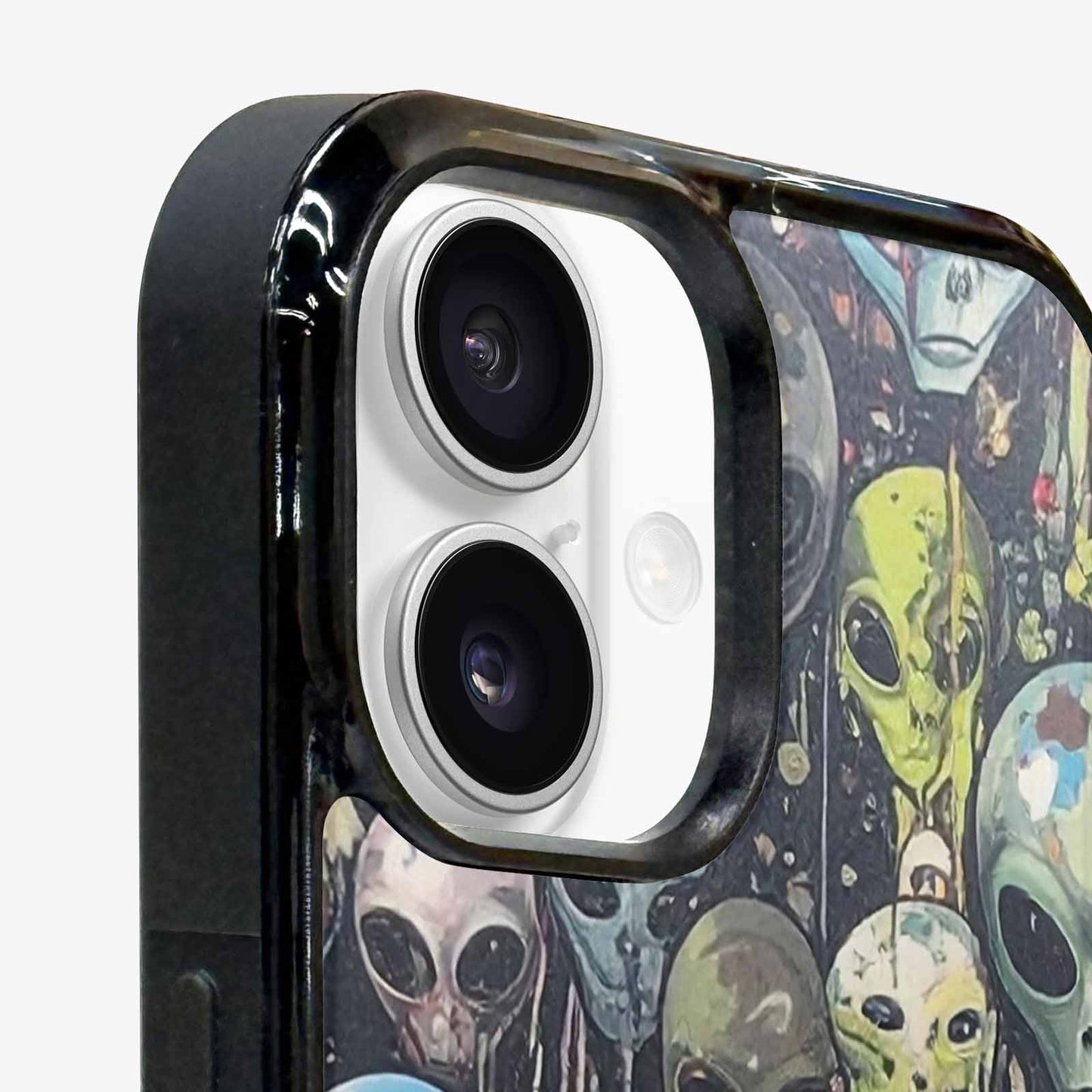 iPhone 16 Plus Case — Aliens Camo Aliens Pattern Hundreds Of, Customized Protective Case