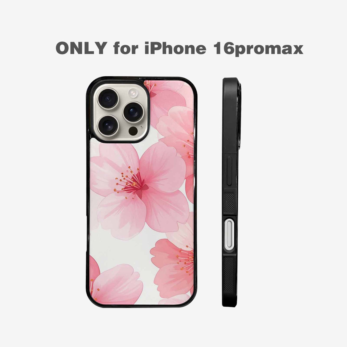 iPhone 16 Pro Max Case — Japanese Cherry Blossom Pattern Sakura Flowers, Unique Phone Case Design