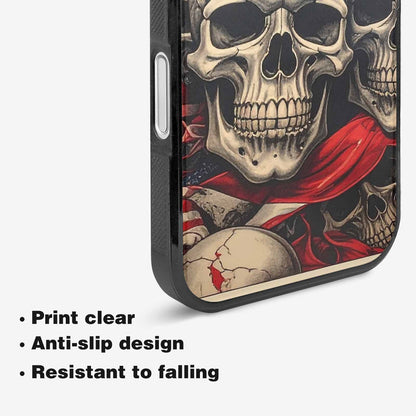 iPhone 16 Plus Case — Skull Dark Art Gothic Print, Original Design Phone Case