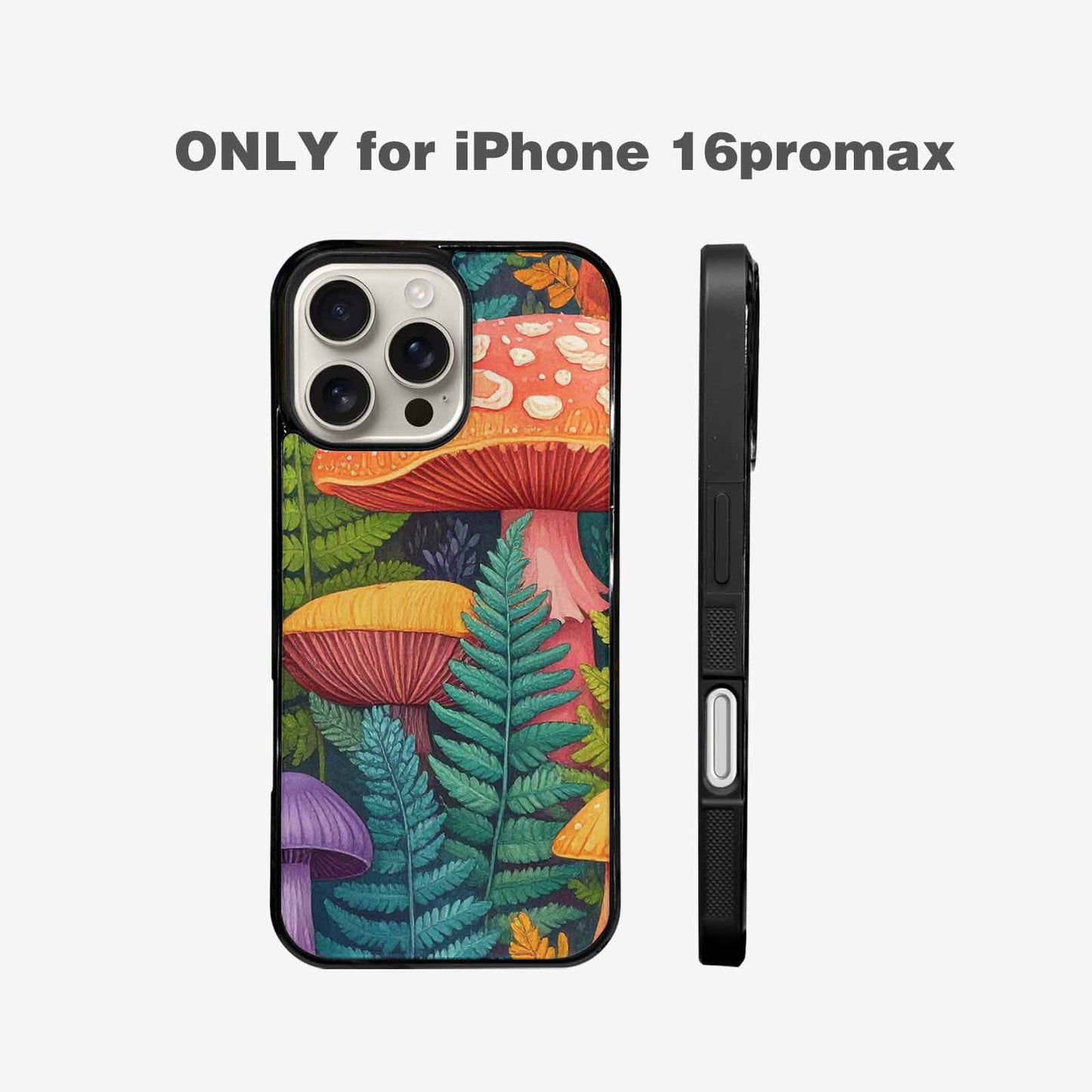 iPhone 16 Pro Max Case — Mushrooms Botanicalmushrooms P, Unique Phone Case Design