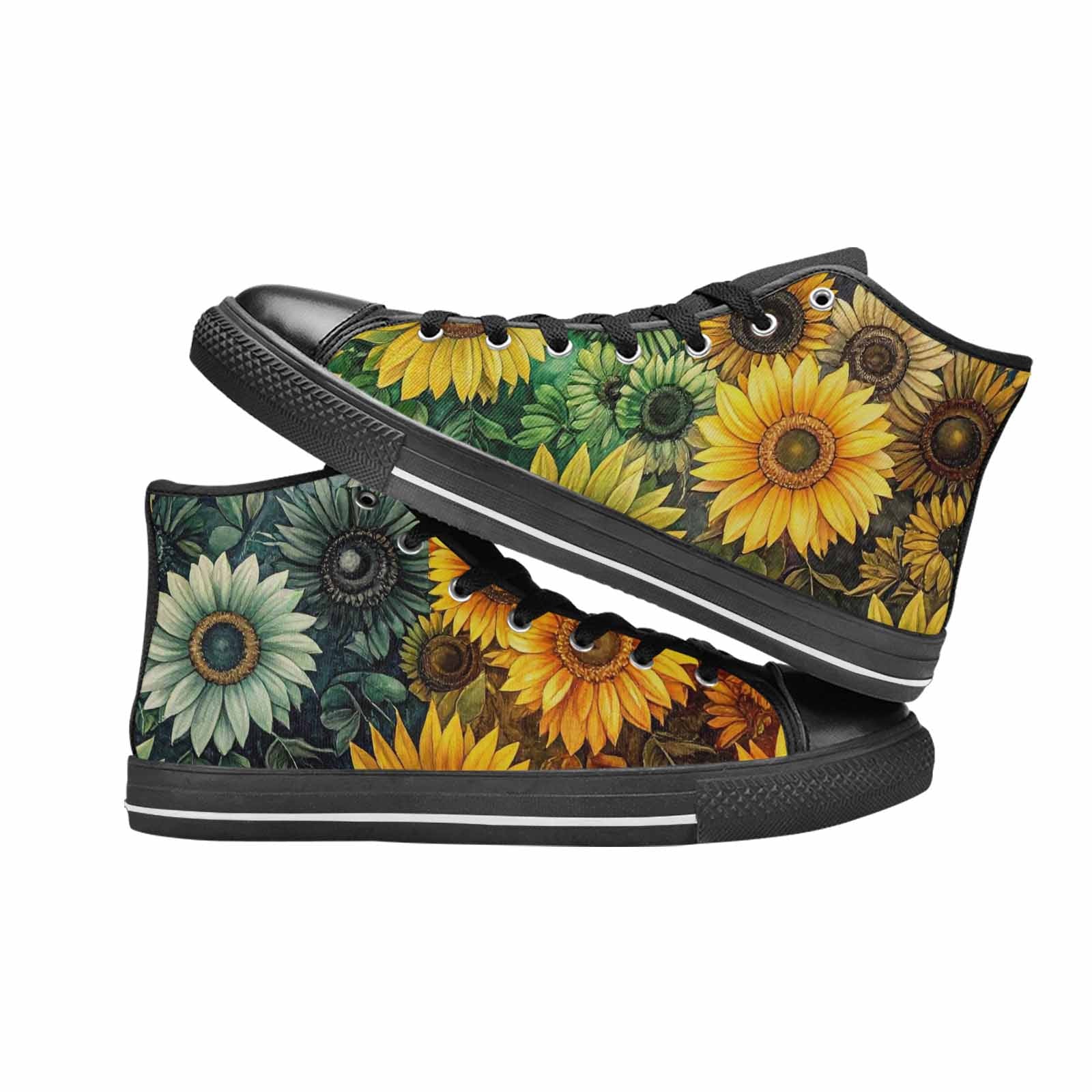 MEN'S Sunflower High Top Canvas Neon Fantasy Shoes