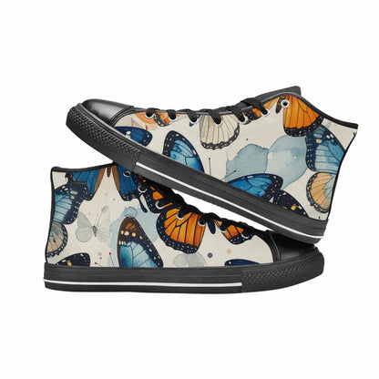 MEN'S Butterfly Wing High Top Canvas Dark Academia Custom Sneakers