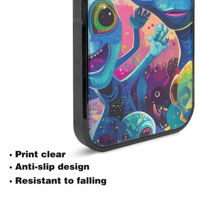 iPhone 15 Plus Case — Cartoon Alien Characters, Custom Made Phone Cover