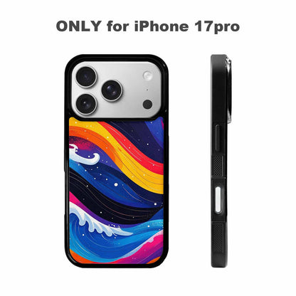 iPhone 17 Pro Case — Glossy Winter Wave Seamless Cartoon Cute, Custom Designed Case Cover