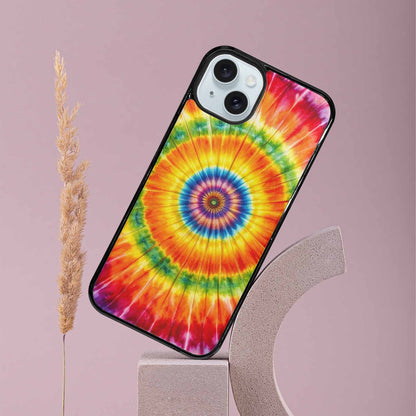 iPhone 15 Plus Case — Rainbow Spiral Tie Dye Custom, Custom Art Phone Cover