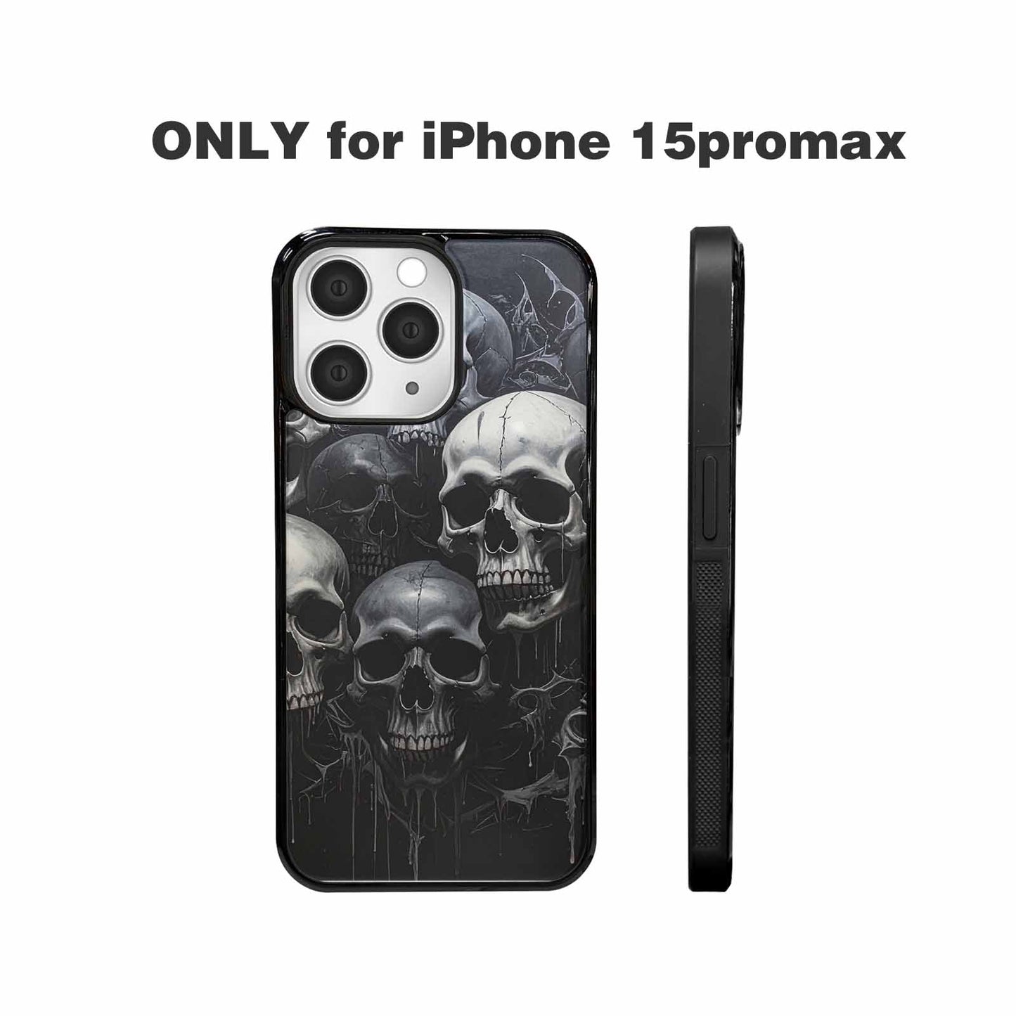 iPhone 15 Pro Max Case — Grey Dark Black And Grey Tones, Custom Phone Case