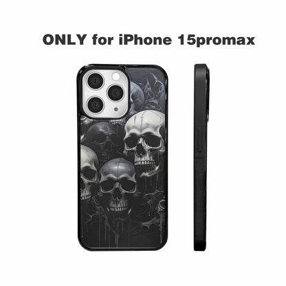 iPhone 15 Pro Max Case — Grey Dark Black And Grey Tones, Custom Phone Case