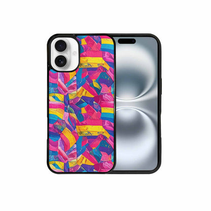 iPhone 16 Plus Case — Pansexual Flag Color Theme Small Rainbow, Custom Phone Case