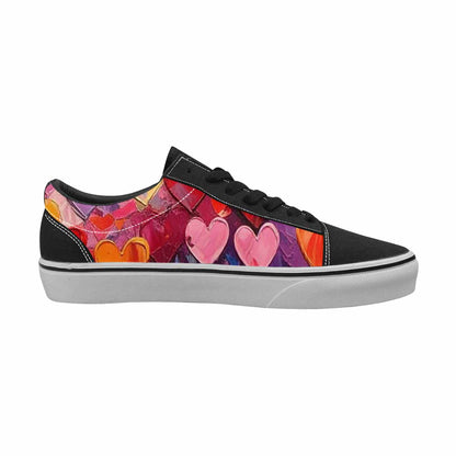 WOMEN'S Heart Burst Lace-Up Canvas Kaleidoscope Sneakers