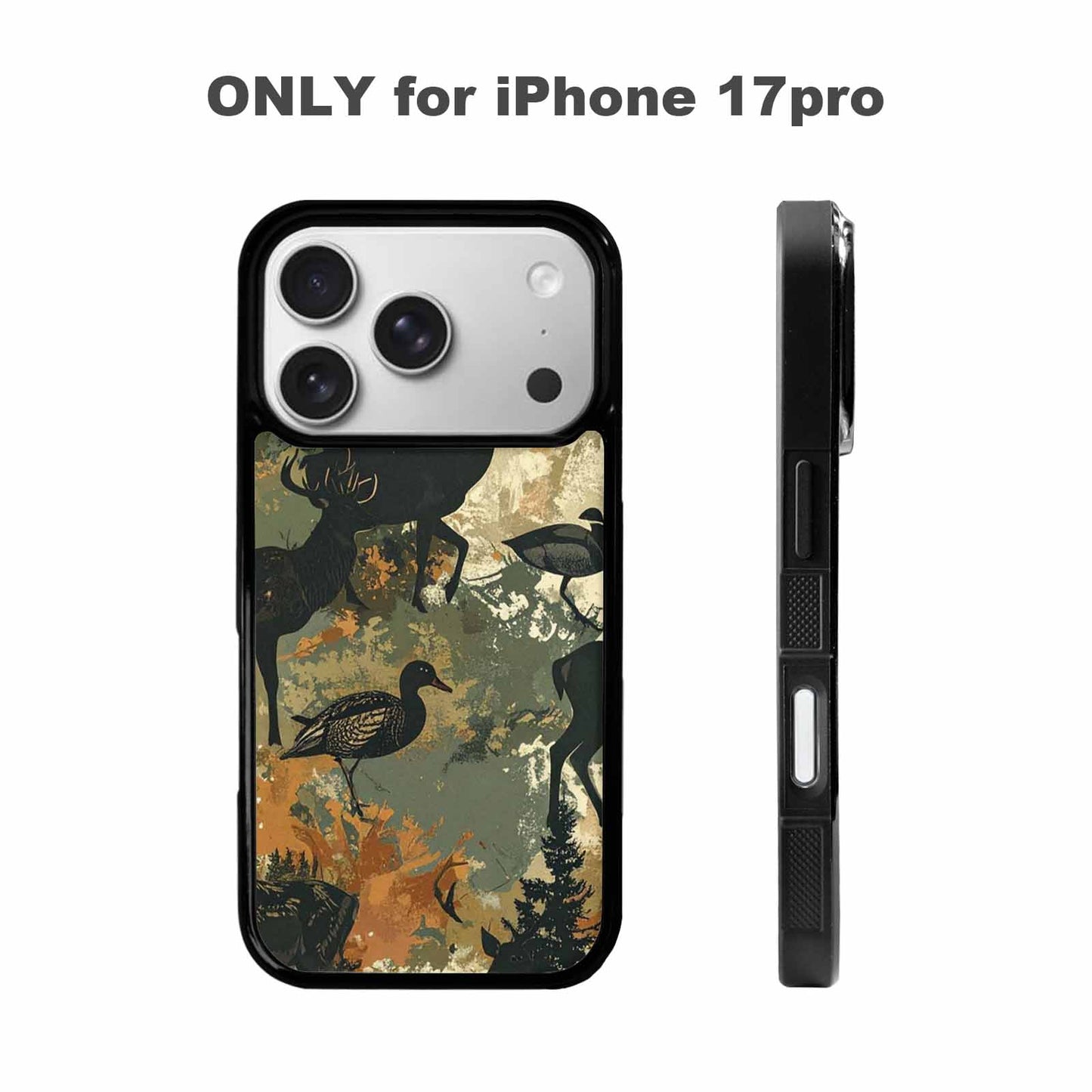 iPhone 17 Pro Case — Hunting Camouflage Pattern With Deer Camo, Customized Protective Case