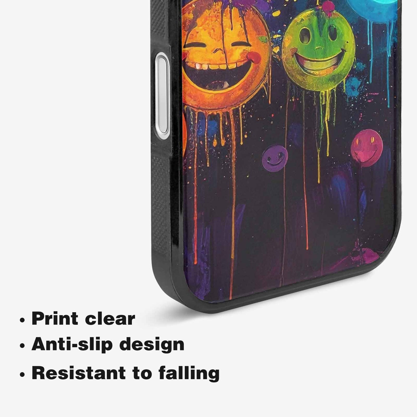iPhone 16 Plus Case — Smiley Faces Glow Smiley Faces Pattern, Original Design Phone Case