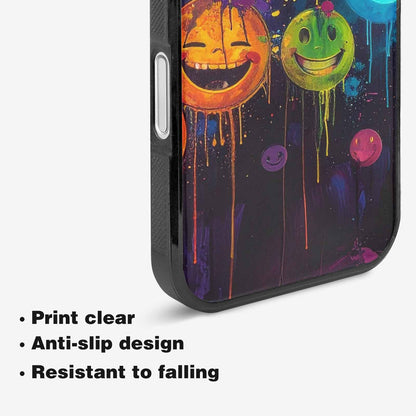 iPhone 16 Plus Case — Smiley Faces Glow Smiley Faces Pattern, Original Design Phone Case