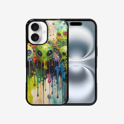 iPhone 16 Case — Aliens Camomelting Aliens Patt Q9t, Unique Phone Case Design
