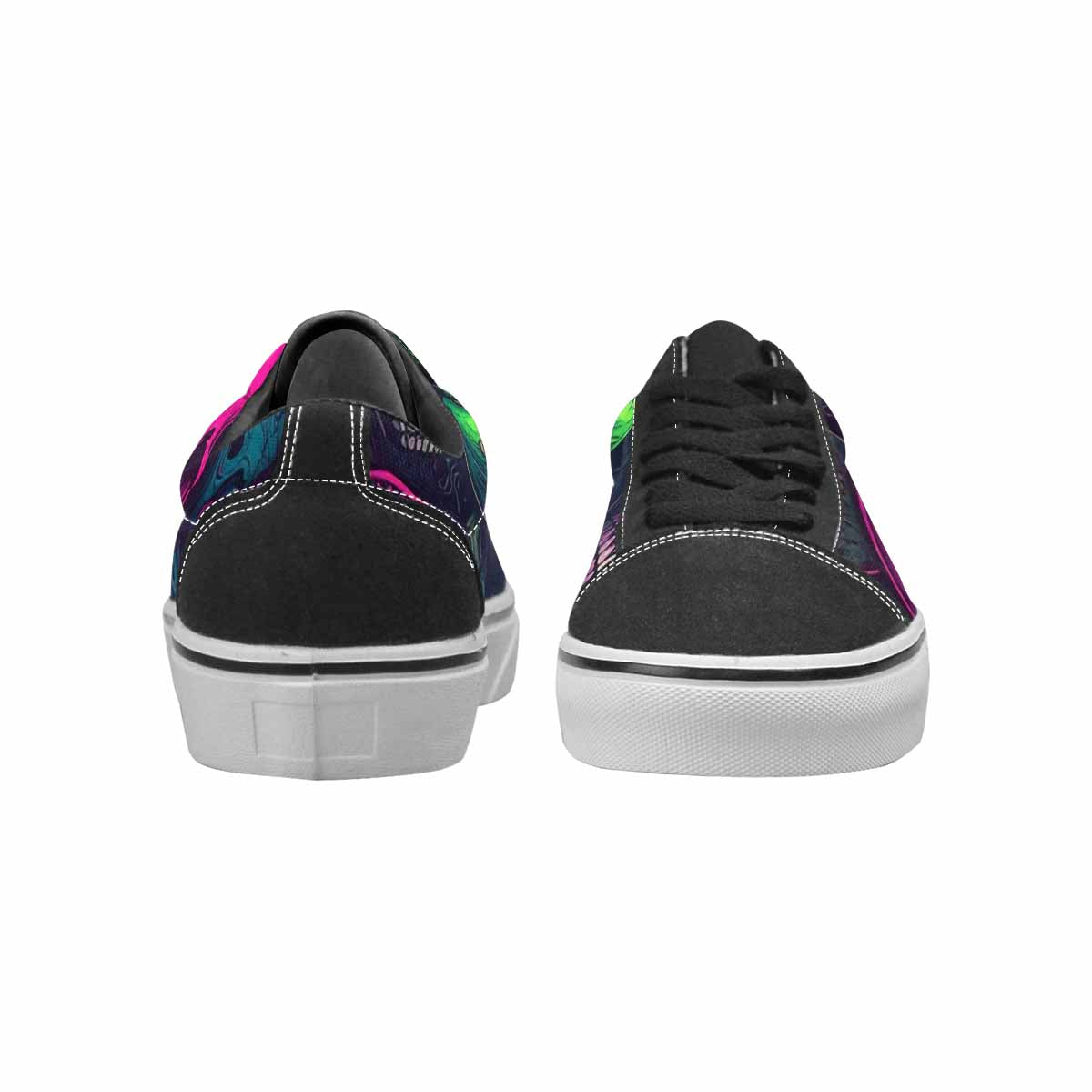 MEN'S Skulls - Neon Canvas Lace-Up Vivid Sneakers