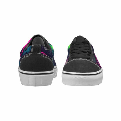 MEN'S Skulls - Neon Canvas Lace-Up Vivid Sneakers