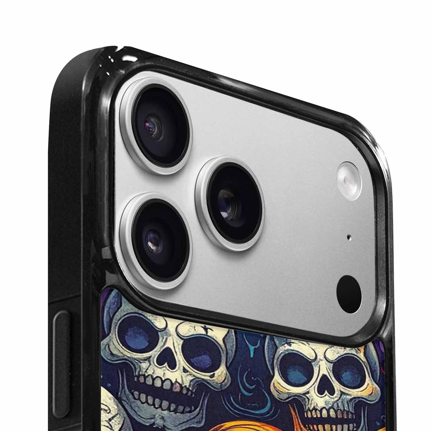 iPhone 17 Pro Max Case — Halloween Horror Repeat Lots Gothic Skulls, Original Design Phone Case