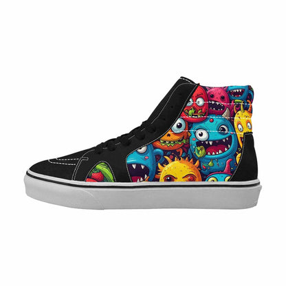 MEN'S Cartoon Monster Character High Top Canvas Grunge Custom Shoes