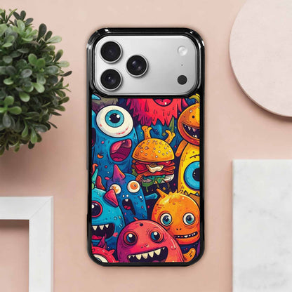iPhone 17 Pro Max Case — Small Cartoon Monster Character Cartoon Cute, Custom Print Case Cover