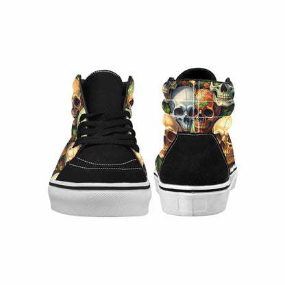 MEN'S Skulls  Camo Skulls High Top Canvas Surreal Shoes