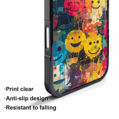 iPhone 17 Pro Case — Smiley Faces Camosmiley Faces Th8 Camo, Unique Phone Case Design