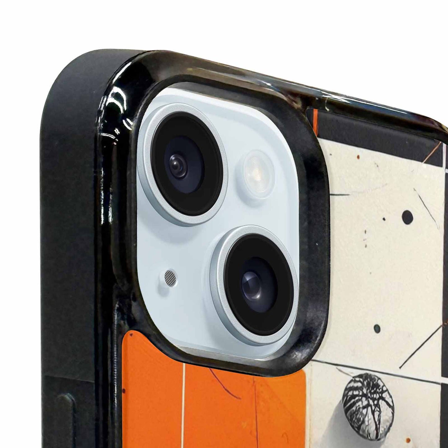 iPhone 15 Case — Basketball Pattern Court Lines And Balls, Unique Phone Case Design