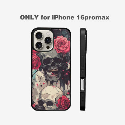 iPhone 16 Pro Max Case — Skulls And Roses Skulls And Roses, Custom Designed Case Cover