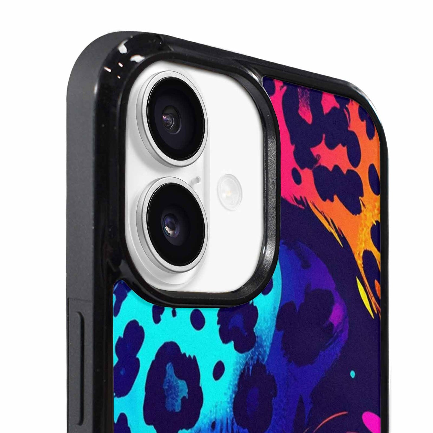 iPhone 17 Case — Leopard Print Neon Seamless Animal Print, Original Design Phone Case